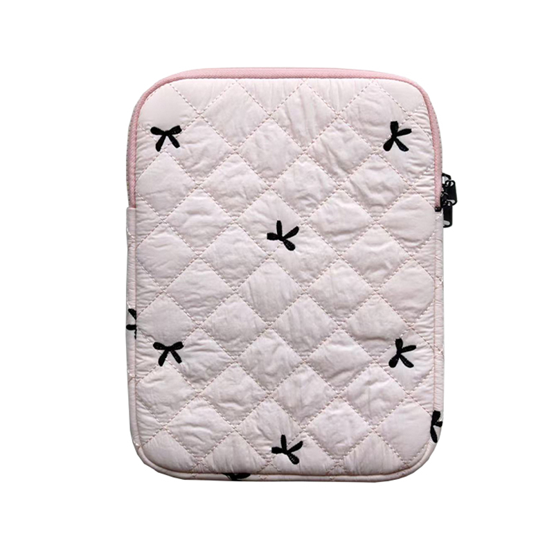 Diamond Embroidered Bowknot Liner Bag Pink